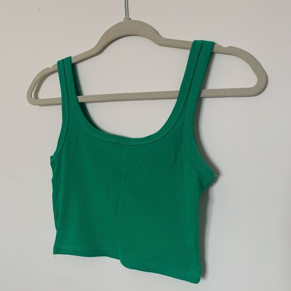TWO FOR ONE BUNDLE - Pink and Green identical cropped tank tops. - Picture 7 of 10